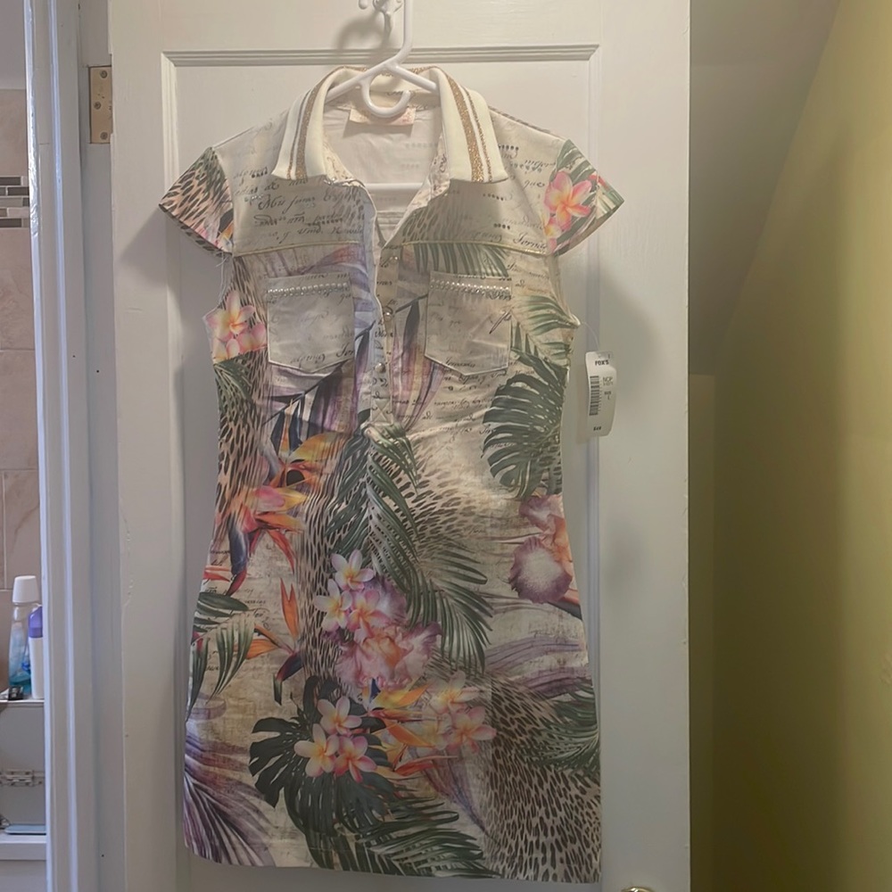 Nice Istanbul Sparkling with New Beginnings multi color dress size 40/Large